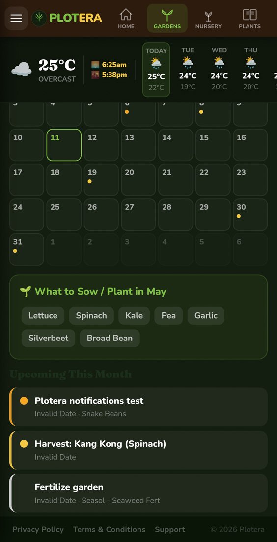 Plotera calendar screenshot
